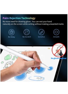 Generic Stylus Pen for iPad 9th/10th Generation with Palm Rejection, Active Pen Compatible with Apple iPad 10th/9th/8th/7th/6th Generation, iPad Air 5th/4th/3rd Generation, iPad Pro 11  - Image 2