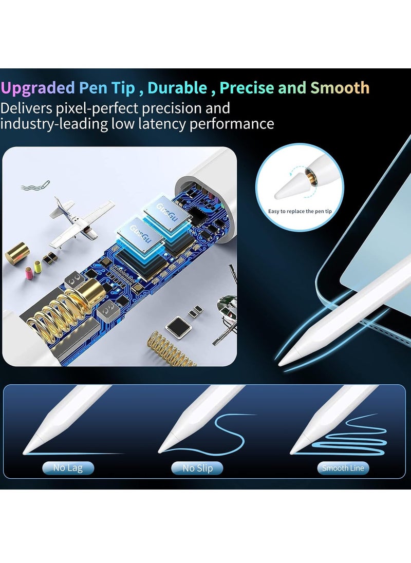 Generic - Stylus Pen for iPad 9th/10th Generation with Palm Rejection, Active Pen Compatible with Apple iPad 10th/9th/8th/7th/6th Generation, iPad Air 5th/4th/3rd Generation, iPad Pro 11 - Image 1