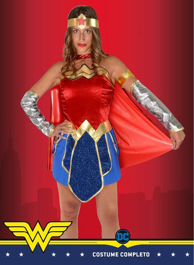 Ciao Wonder Woman Adult Costume Size M | Official DC Comics Superhero Outfit with Dress, Gloves, Sleeves & Overboots - Image 4