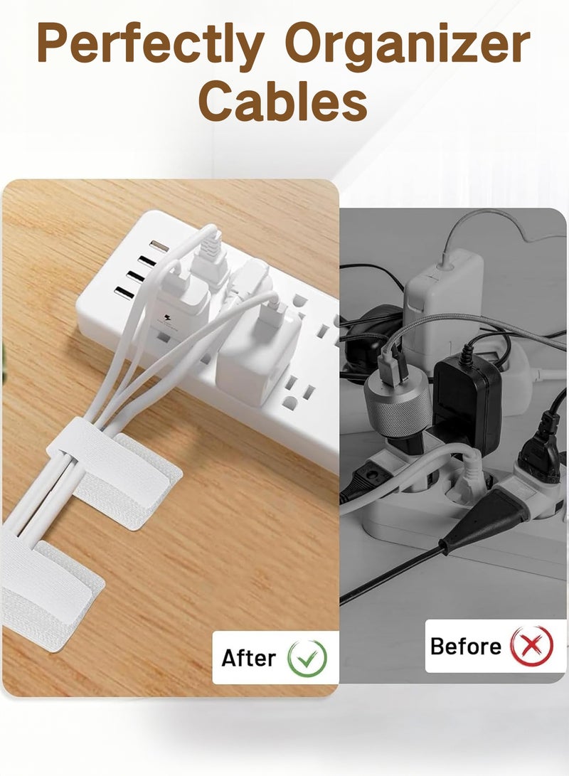 GOOGO 20pcs Nylon Cable Management Clips, Reusable Cable Management Organizer, Organizer in Home,Office,Kitchen,School - Image 5