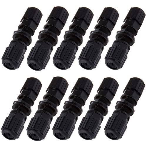 ANMBEST 10PCS M20 RJ45 Waterproof Connector IP67 Cat5/5e 8P8C Ethernet LAN Cable Connector Double Head Outdoor LAN Coupler Adapter Female to Female - Image 1