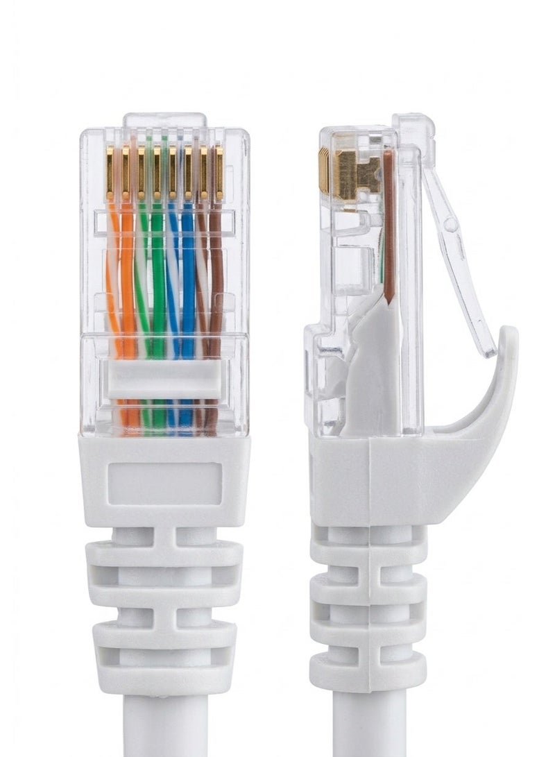 جون بولز كابل إيثرنت Cat6 بطول 1 متر، كابل شبكة محلية عالي السرعة، كابل شبكة Cat6 للاستخدام الداخلي، سلك إيثرنت Cat6 لأجهزة الراوتر والمودم والألعاب والكمبيوتر الشخصي والكمبيوتر المحمول، توصيل كابل Cat6، كابل إنترنت Cat6 RJ45 - Image 2