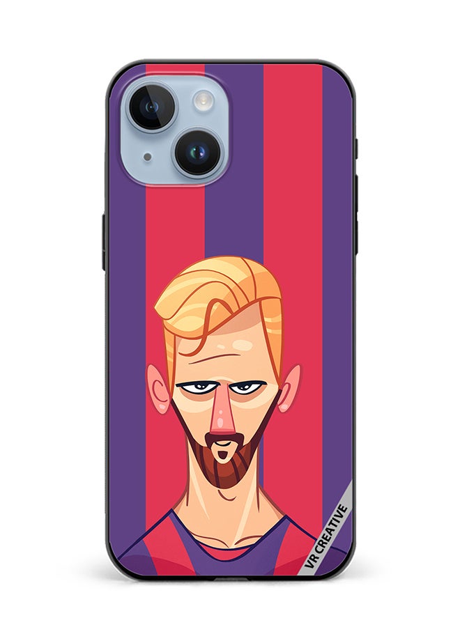 VR CREATIVE Protective Case Cover For Apple iPhone 15 Plus Messi Design Multicolour - Image 1