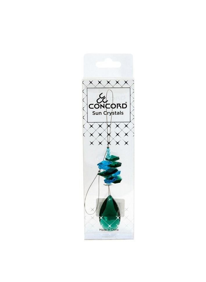 CONCORD Car Rear View Hanging Crystals Drop - green  - Image 3