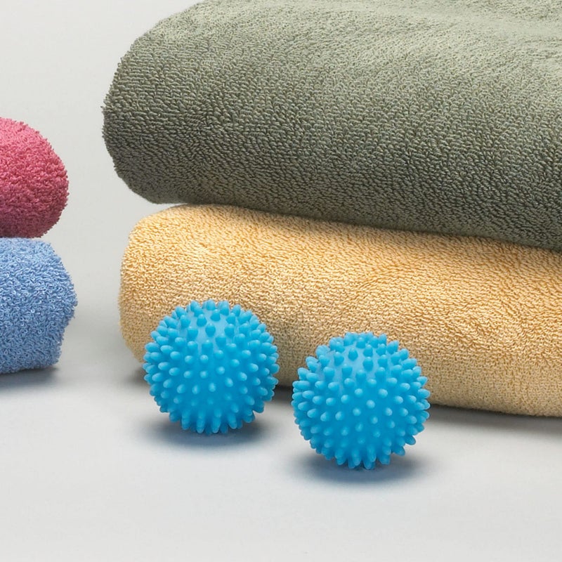 Household Essentials Soft Dryer Balls, 2.5" Diameter, Blue, Set of 2 - Image 2