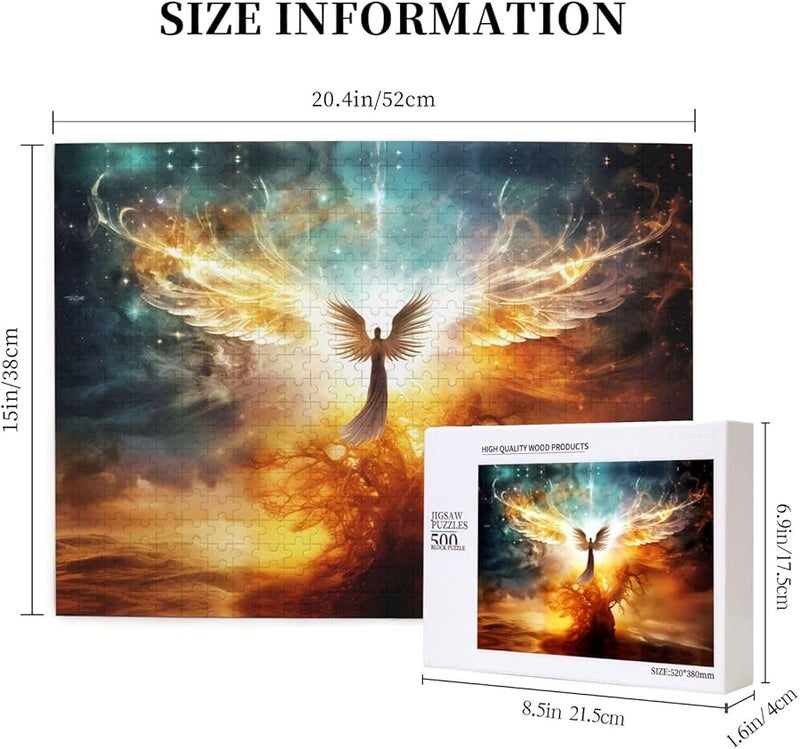 Phayah Magic Tree Wings 500 قطعة لغز للأشخاص البالغين ديكور المنزل 20.4 × 15 بوصة - Image 4
