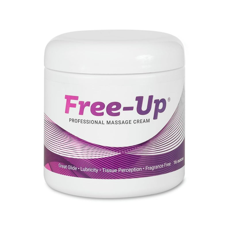 Free-Up -Professional Massage Cream, Fragrance-Free, Great Glide, Lubricity, Tissue Perception, Perfect for Physical Therapy, Massage Versatile, Non-Greasy, 16 Oz Jar - Image 1
