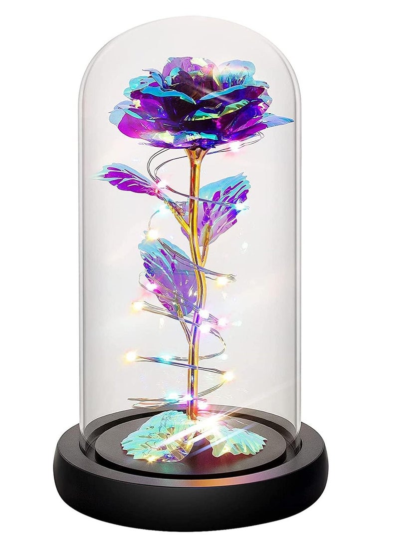 Galaxy Rose Flower Gift Colorful Artificial Rose Flower Gifts Forever in Glass Dome - pzsku/ZAD7FB4ABC7E81F94D99EZ/45/_/1689166111/e31beea3-6b3b-4913-b09e-81f10e4e45d0