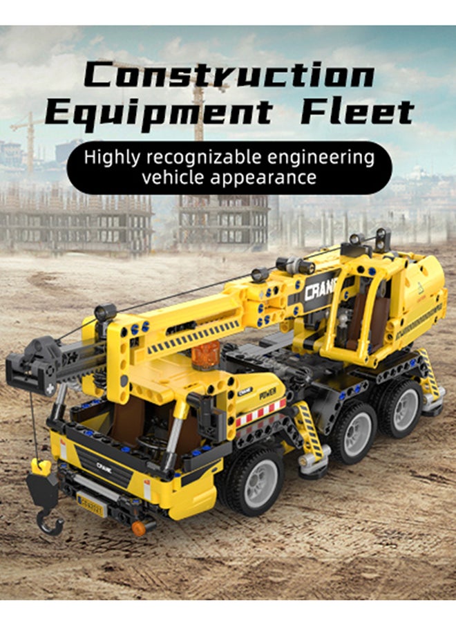 CaDA CaDA Car Toy Building Blocks Yellow Mobile Crane C65005W 658pcs for +8 Years old  - Image 5
