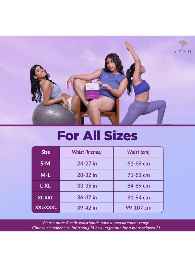 Azah Period Panty for Girls [XL-XXL, Pack of 5] | Leak Proof & Rash Free | Disposable Period Panty for Women Heavy Flow | 12 Hrs Protection | Super Absorbent 360° Coverage | All Night Protection - Image 2