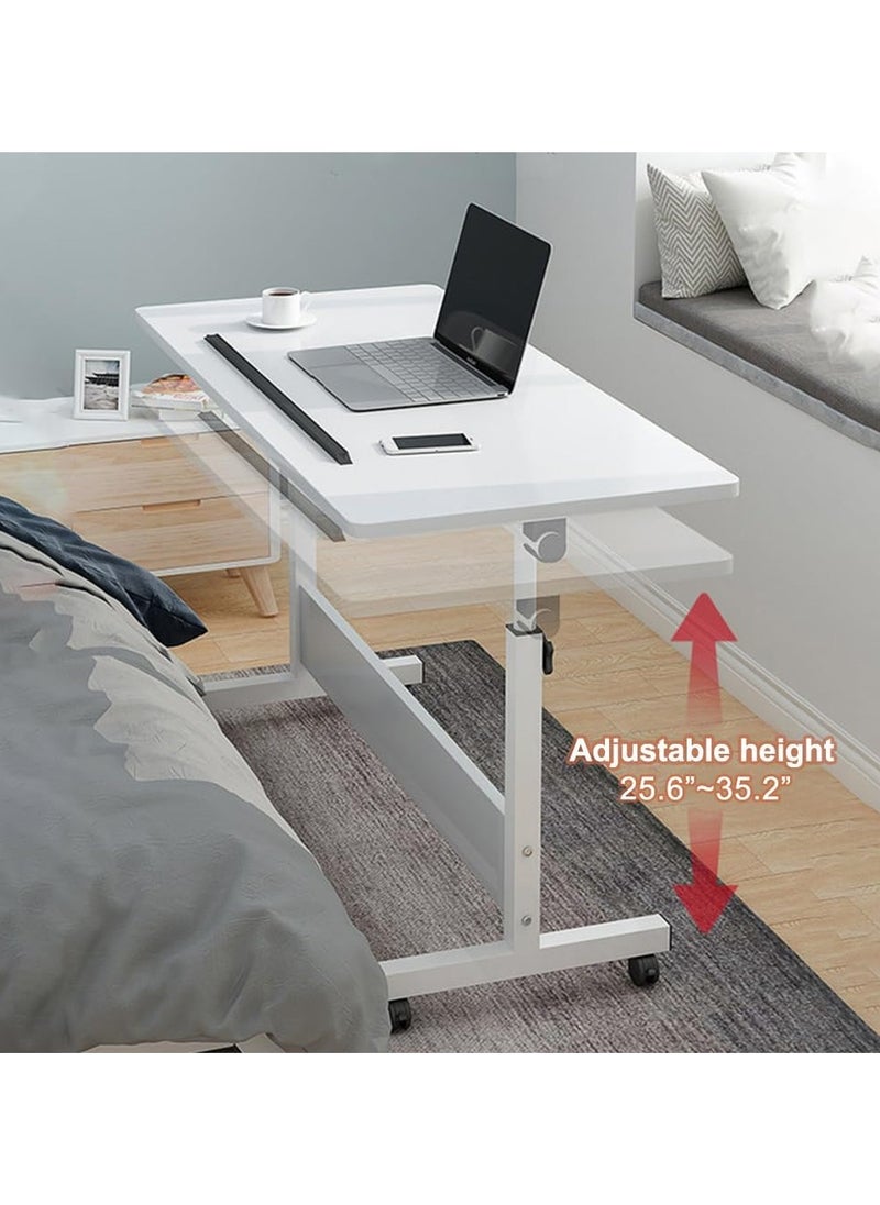 DubaiGallery - Computer Desk, Portable Desk Game Table, Modern Design Standing Desk, Bedside Table Mobile Lifting Table, Home on Wheels - Image 1