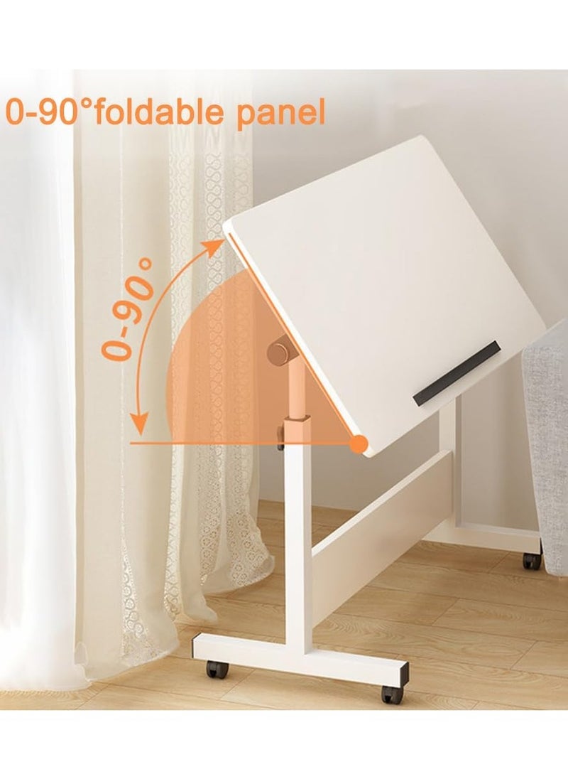 DubaiGallery - Computer Desk, Portable Desk Game Table, Modern Design Standing Desk, Bedside Table Mobile Lifting Table, Home on Wheels - Image 1