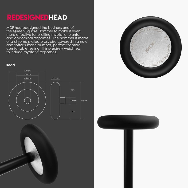 MDF Instruments Neurological Reflex Square Hammer with Pointed Tip - Image 5