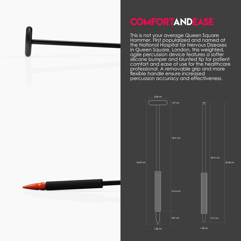 MDF Instruments Neurological Reflex Square Hammer with Pointed Tip - Image 4