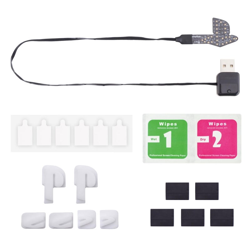 eXtremeRate 7 Colors 40 Effects RGB Rainbow Logo LED Kit for PS5 Console (2020 CFI-1 Series), Illuminated Lighting Decoration Logo LED Board for PS5 Disc & Digital Edition Console - Image 2