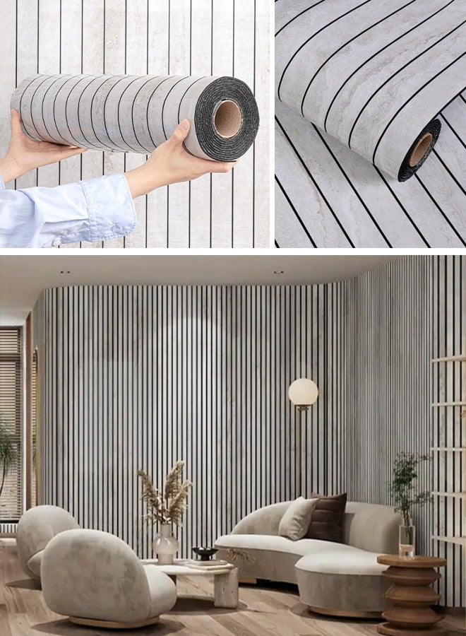 نوايوو ورق حائط ثلاثي الأبعاد سميك - 300 سم × 60 سم، مقاوم للماء والرطوبة، عازل للصوت، ذاتي اللصق، مناسب لديكور المنزل، غرفة المعيشة، غرفة النوم، خلفية التلفزيون (N557-8A) - Image 1