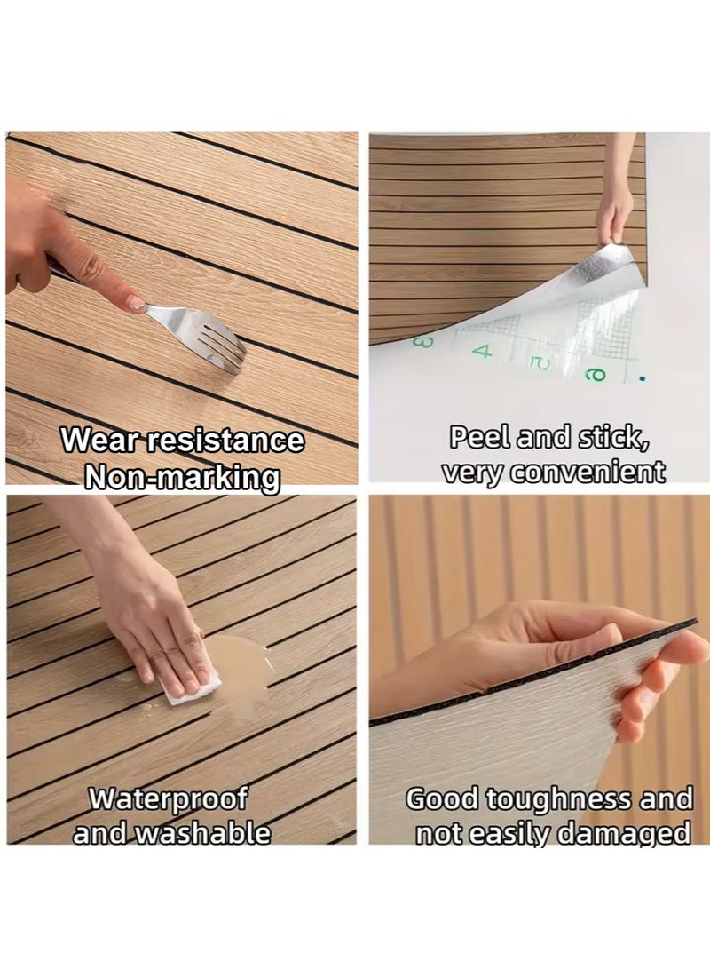 نوايوو ورق حائط ثلاثي الأبعاد سميك - 300 سم × 60 سم، مقاوم للماء والرطوبة، عازل للصوت، ذاتي اللصق، مناسب لديكور المنزل، غرفة المعيشة، غرفة النوم، خلفية التلفزيون (N557-8A) - Image 3