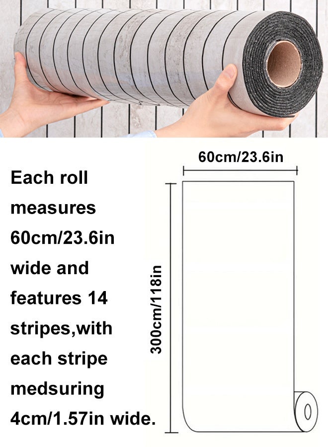 NOAEOU Self-Adhesive Thickened 3D Wallpaper - 60cm x 300cm 1Roll Waterproof PVC Marble Pattern Texture Moisture Proof Sound Insulation Wall Panels, Wallpaper Sticker Wallboard for Home Decor, Living Room, Bedroom, TV Background (N557-8A) - Image 2