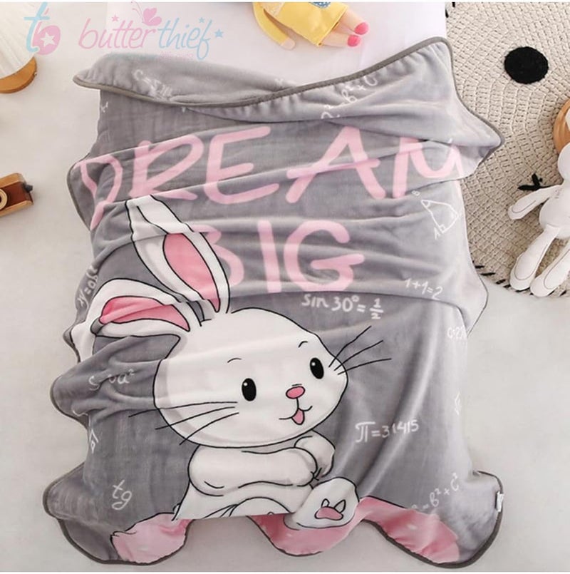 Butterthief Light Weight Cartoon Printed Blanket 100 x140 cm, 0-5 Years Soft Flannel for All Seasons Reversible Baby Blanket for Kids Toddlers New Born Boys & Girls - Image 5