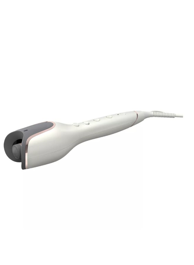 Philips StyleCare Auto Curler And Heated Straightening Brush BHH888/03, 2 Years Warranty White/Pink - Image 3