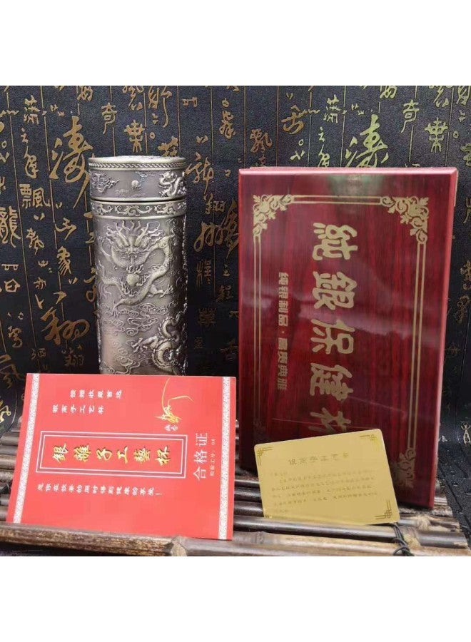 Large Sales Of S999 Silver Liner Kowloon Silver Cup Black Gold Kowloon Double Color Kowloon Tourism Silver Cup Silver Thermos Cup