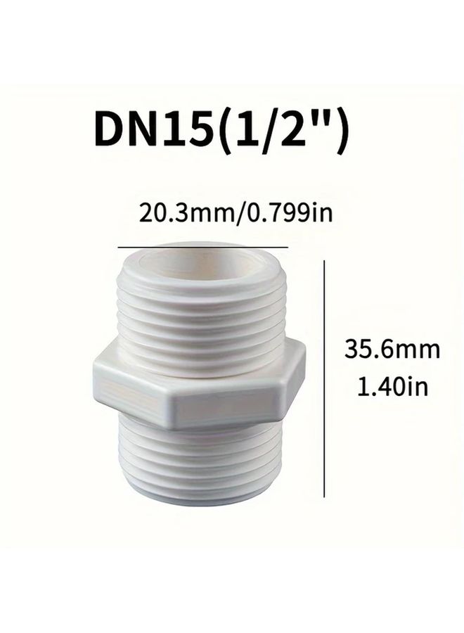 1 بوصة تركيب أنابيب PVC موصلات ملولبة سداسية 5 قطع محولات DN25 - Image 2