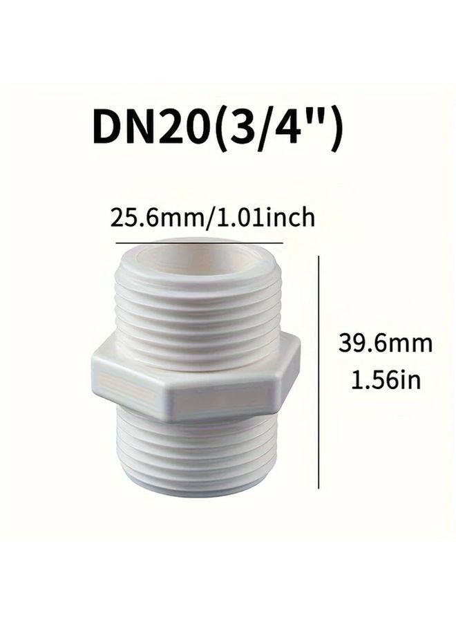 1 بوصة تركيب أنابيب PVC موصلات ملولبة سداسية 5 قطع محولات DN25 - Image 4