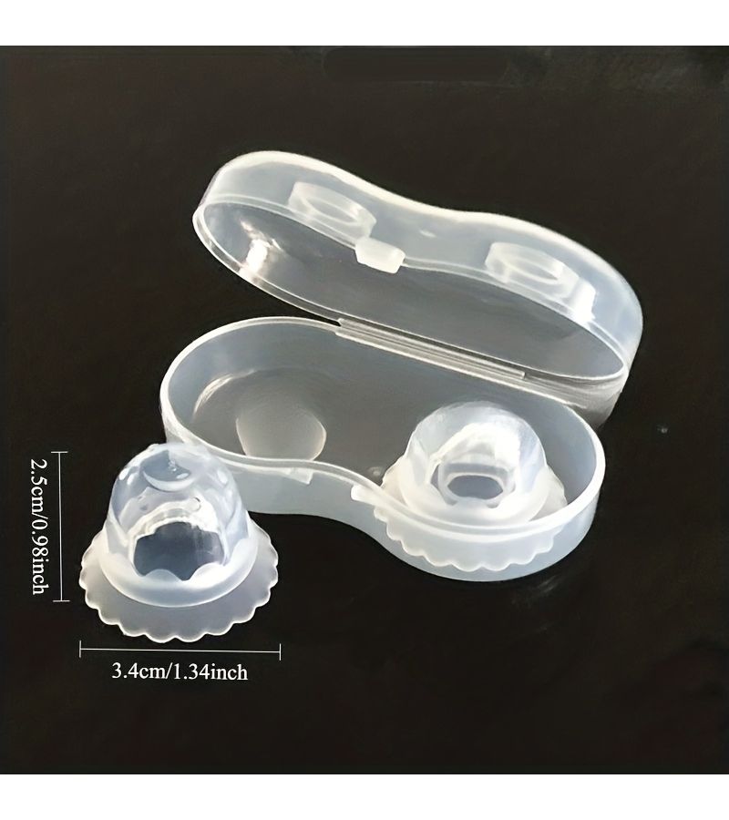 Set Of 2 Silicone Nipple Orthotics For Lactation With Flat Aspirator - Image 2