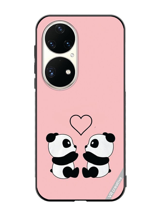 VR CREATIVE Protective Case Cover For Huawei P50 Pro Panda Love Design Multicolour - Image 1