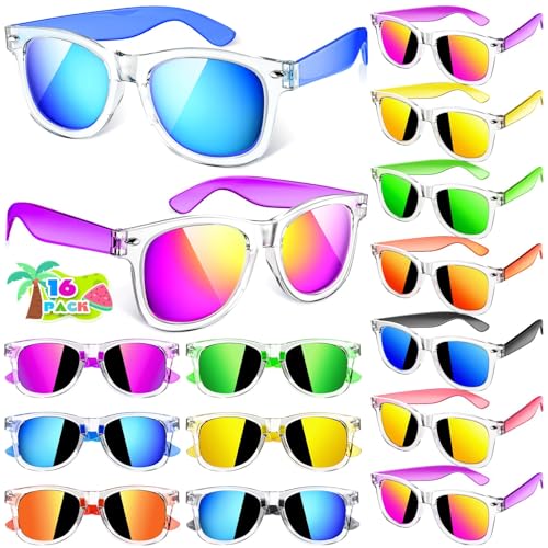 Joycover Kids Sunglasses Party Favors Translucent Toddler Sunglasses Bulk for Boys Girls Goodie Bags Stuffers for Kids Classroom Pool Beach Party Favors Graduation Birthday Gifts 16 Packs - Image 1
