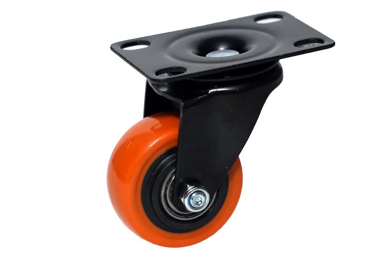 PACIFIC MOVERS PACIFIC MOVERS 2 Caster Wheel for Furniture Set of 4 Heavy Duty upto 650 lbs Castor Wheels for Furniture Counter with Polyurethane PU Wheels and Top Plate Rotating 360 Degree  - Image 4