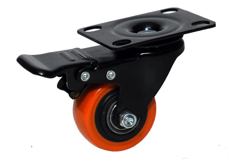 PACIFIC MOVERS PACIFIC MOVERS 2 Caster Wheel for Furniture Set of 4 Heavy Duty upto 650 lbs Castor Wheels for Furniture Counter with Polyurethane PU Wheels and Top Plate Rotating 360 Degree  - Image 3