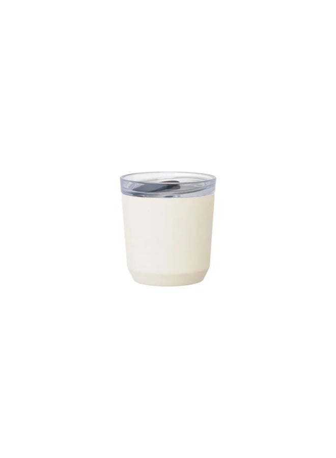 TO GO Stainless Steel Travel Tumbler with Plug Lid White 8oz
