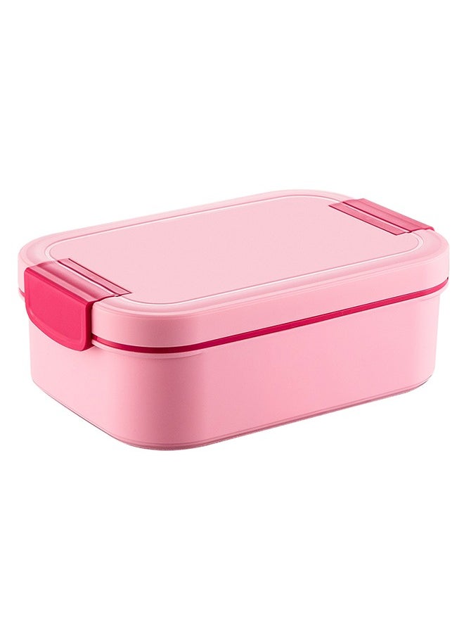 Occuwzz - 2 Layer Lunch Box - Large Capacity, Portable, Leak-Proof, Microwaveable, Suitable for Children and Office Workers (Pink) - Image 1