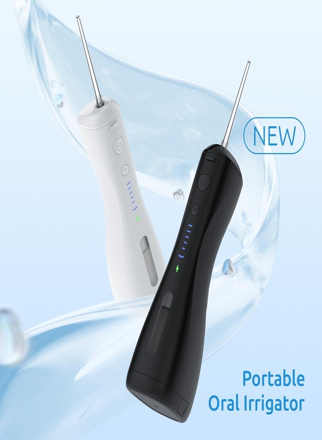 SYNHOPE Water Flosser [Dental Cordless Portable] 6 Modes & IPX7 Waterproof Rechargeable Oral Irrigator Water Teeth Cleaner Floss Pick, Home Use WaterFlossers for Braces Bridges/Gum Care (White) - Image 2