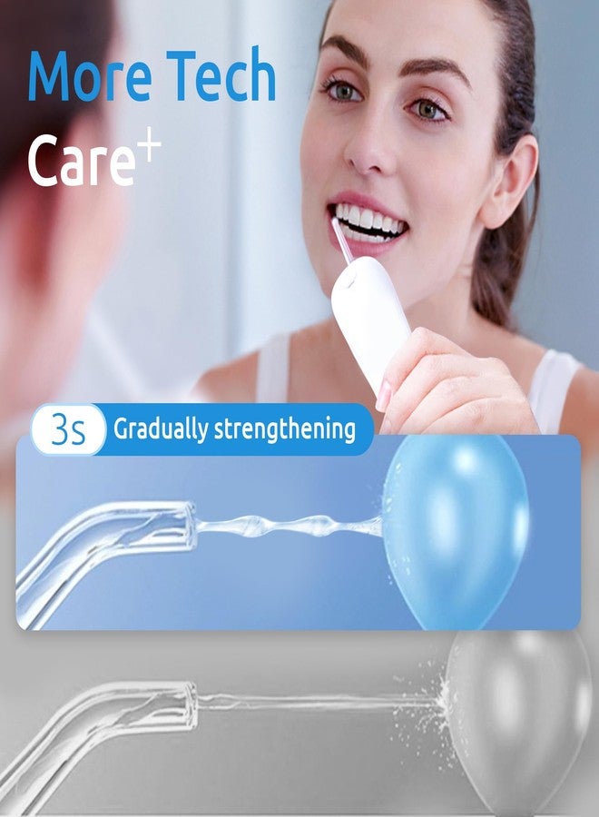 SYNHOPE Water Flosser [Dental Cordless Portable] 6 Modes & IPX7 Waterproof Rechargeable Oral Irrigator Water Teeth Cleaner Floss Pick, Home Use WaterFlossers for Braces Bridges/Gum Care (White) - Image 5