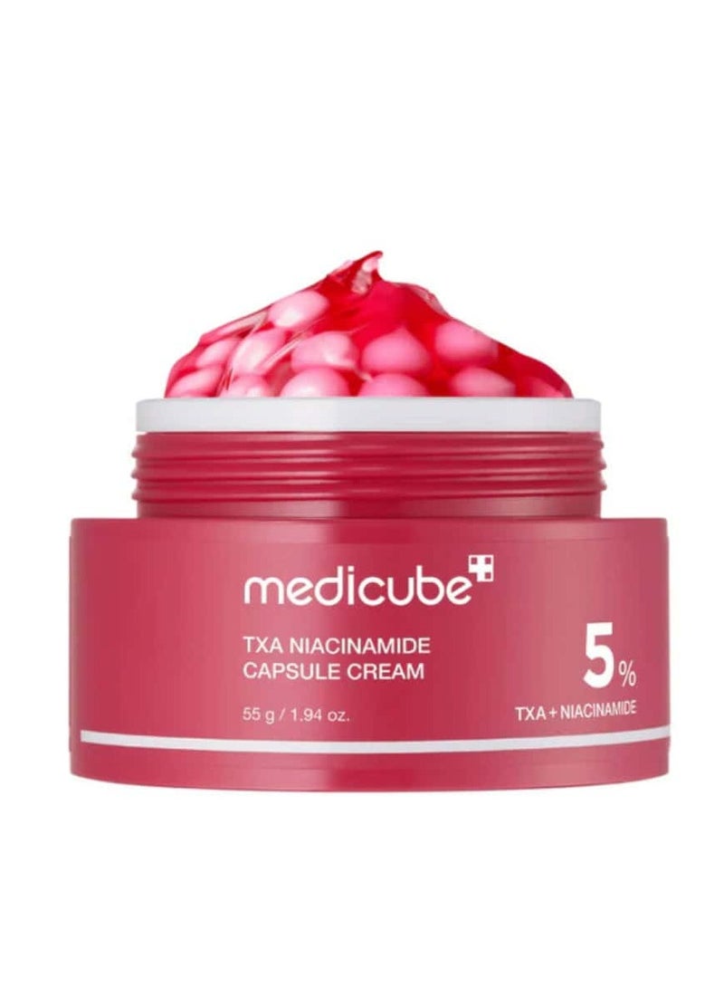 Medicube Medicube Txa Niacinamide Capsule Cream 55g | for After Spot Care Use | Ultimate Dual Radiance Moisturizer | Uneven Skin Tone, Texture, Hydration l 99% Pure Tranexamic Acid & Niacinamide | Korean Skincare  - Image 1
