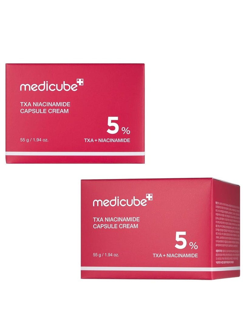 Medicube Medicube Txa Niacinamide Capsule Cream 55g | for After Spot Care Use | Ultimate Dual Radiance Moisturizer | Uneven Skin Tone, Texture, Hydration l 99% Pure Tranexamic Acid & Niacinamide | Korean Skincare  - Image 2