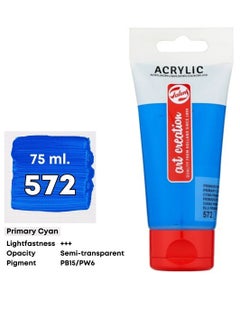 Talens Talens 572 Art Creation Acrylic Paint - Cyan, 75 Ml  - Image 2