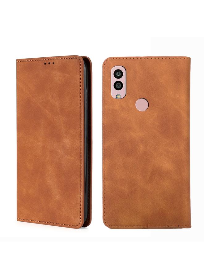 اس-توب جراب هاتف Kyocera Android One S10 من الجلد مع غطاء مغناطيسي أفقي قابل للطي - Image 1