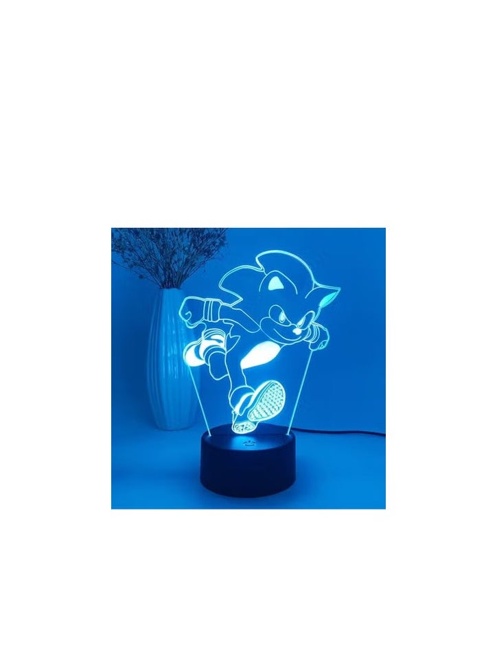 SM4U A light-up base powered via USB port, emitting LED lights.