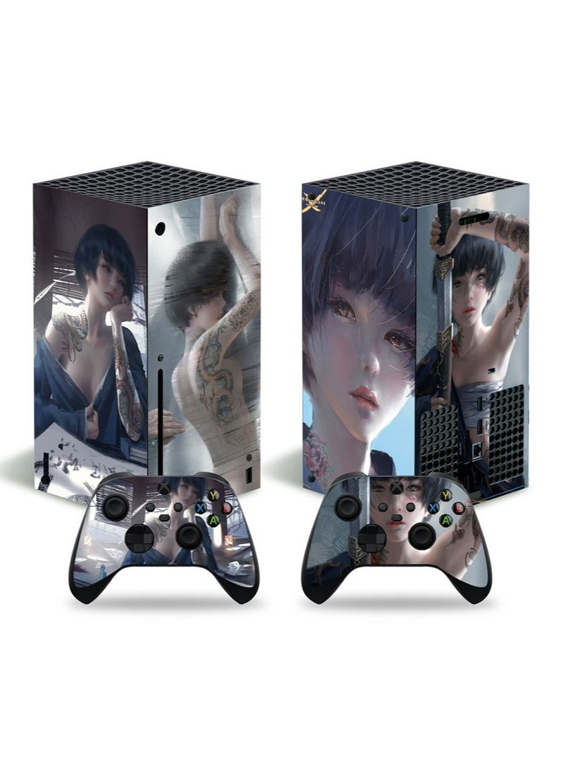 مجموعة جلود وحدة التحكم XBOX SERIES X، ملصق لاصق ملتف للجلد XBOX Series X، ملصق فيلم واقي لسكين XBOX X Ghost، ملصق XBOX Series X، ملصق غطاء من الفينيل - Image 1