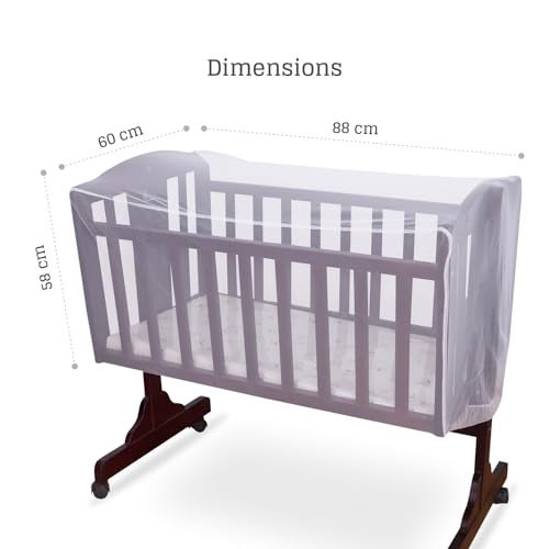 R for Rabbit Dream TIme Cradle Mosquito Net, Easily Attach and Detach Washable Cradle Mosquito Net - White - Image 5
