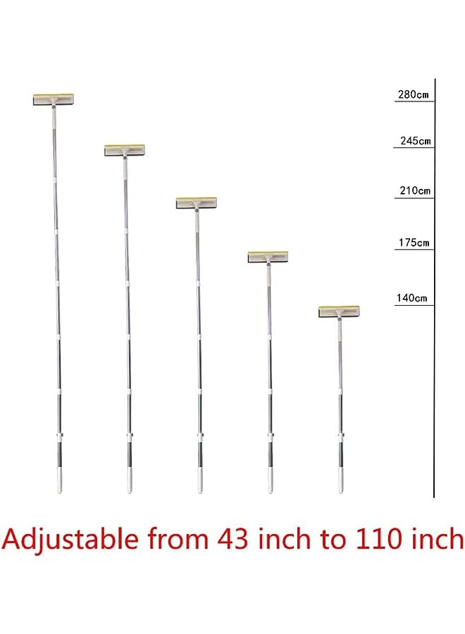 vesus Window Cleaning Mop and Squeegee Cleaner Washer with Microfiber Pad,Adjustable Long Handle Window Wiper High Window Cleaning Kit with Pole Telescopic - Image 3