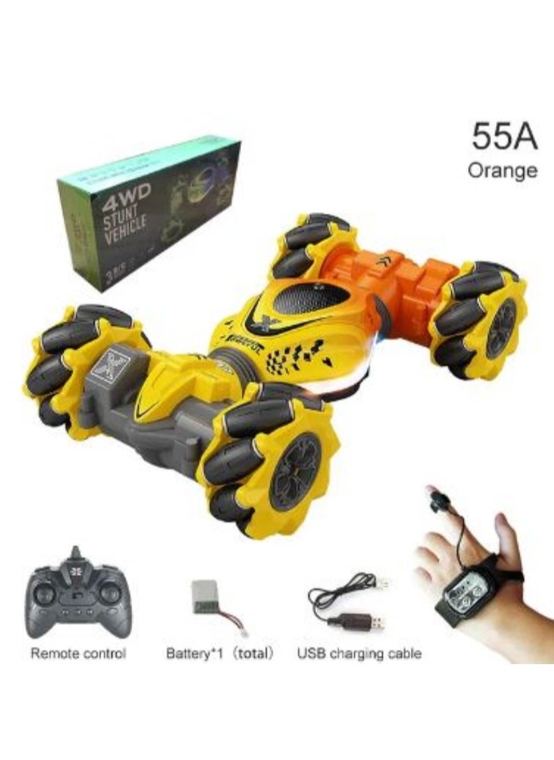 AROAQ 4WD RC Car Toy 2.4G RC Watch Gesture Sensor Rotating Rotation Stunt Drift Vehicle Toy for Children  - Image 1