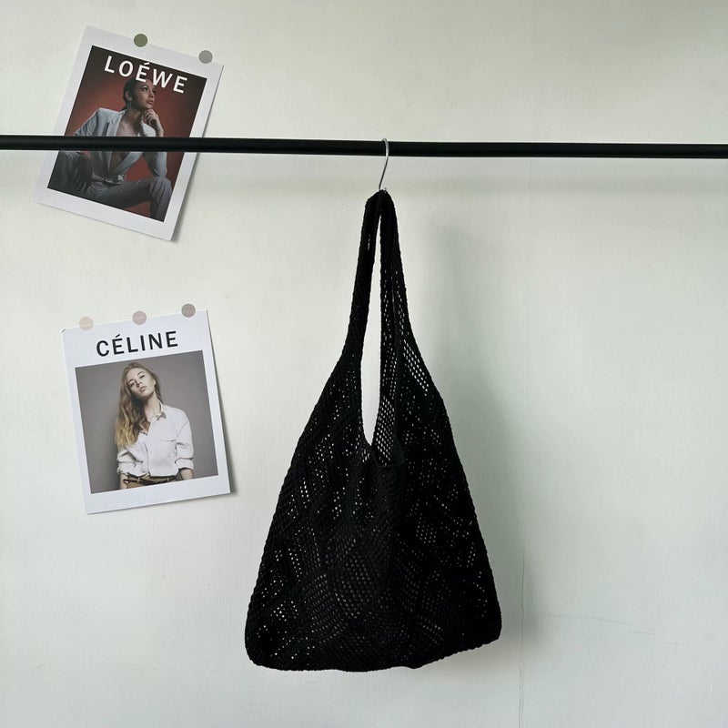 Summer Trendy Woven Bag for Women - 2026 New Style, Artistic Knitted Holiday Beach Shoulder  Crossbody