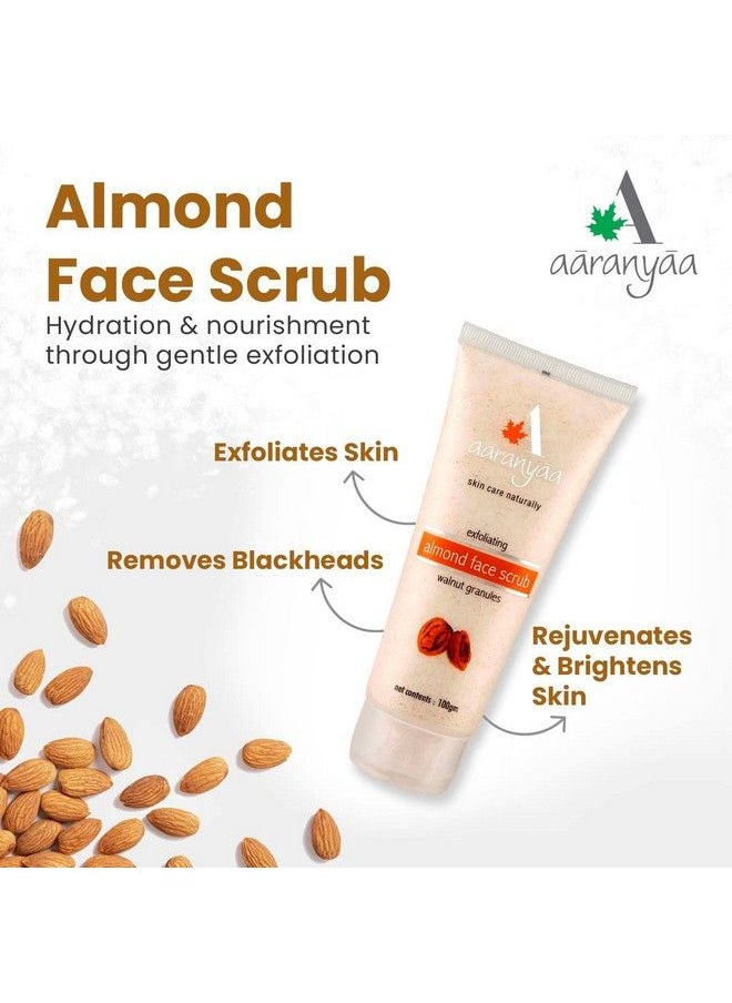 Aaranyaa - Face Scrub With Almond & Walnut (100Gm) ; Exfoliate Scrub ; Blackhead Whitehead Dead Skin Remover Detan ; Face Scrub For Women & Men - Image 1