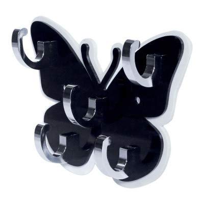 UK Enterprise Acrylic Butterfly Keys Hanger Hook Wall Key Holder Key Stand Keys Rack Hook Key Hanging HookBlack - Image 2