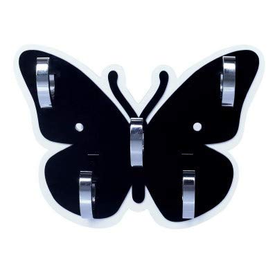 UK Enterprise Acrylic Butterfly Keys Hanger Hook Wall Key Holder Key Stand Keys Rack Hook Key Hanging HookBlack - Image 1