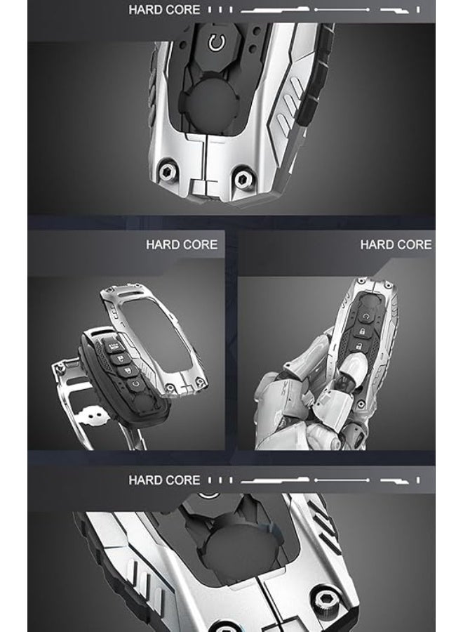 Heavy Metal Key Fob Cover Case with Keychain Protector Suitable Metal Keychainfor Keychain, Compatible with Nissan 2023 2024 2025 Pathfinder Rogue 5 Buttons Ect Key - Image 3
